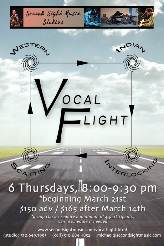 Vocal Flight with Michael Smolens at Second Sight Music Studios